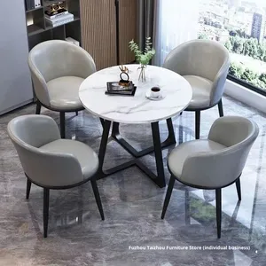 Petite <span class=keywords><strong>table</strong></span> de luxe, ensemble <span class=keywords><strong>table</strong></span> et chaises pour petit appartement, bureau, maison, réception, <span class=keywords><strong>table</strong></span> à manger ronde, <span class=keywords><strong>table</strong></span> sur pied, gain de place - Product Image 2