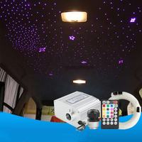 Kit de plafonnier LED à fibres optiques double tête 2*16W en alliage d'aluminium, effet ciel étoilé scintillant pour toit de voiture