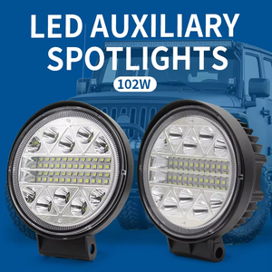 Accesorios para coche, foco auxiliar, 4 pulgadas, redondo, 102W, haz combinado, 12V, luz Led de trabajo para camión, Tractor, Luces Led Para Autos - Product Image 3