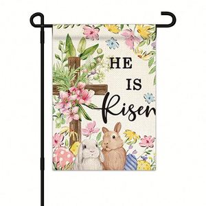 Custom Logo 12x18 Inches Double-Sided <b>Garden</b> <b>Flag</b> for Happy Easter Decor Single-Sided <b>Garden</b> Ornament - Product Image 1
