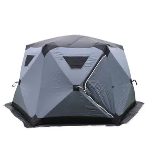 Extra large pop up 5-8 Person 6-p insulated cold proof and special off ground Ice fishing tent