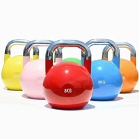 Offre Spéciale : Kettlebell de Fitness avec Poignée Électroplaquée Colorée pour Entraînement en Salle de Sport et Musculation Libre