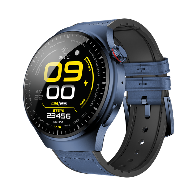 1.43'' AMOLED Screen G7 Dark Blue Wristband Smart Watch with GPS Compass Altitude Air Pressure 380mAh Large Battery