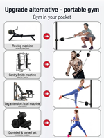 Pompe de fitness, bandes de résistance réglables, haltères et machine à ramer tout-en-un, équipement d'entraînement complet pour le corps