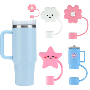 Vente en gros d'embouts de paille réutilisables anti-poussière en silicone pour décoration de fête - Product Image 5