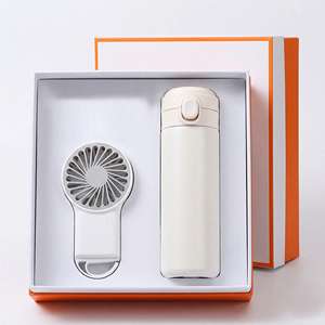 Ensemble Cadeau Promotionnel Personnalisé en Gros : Boîtes Imprimées UV en ABS et Acier Inoxydable, Petit Ventilateur, Tasse Thermos et Parapluie - Product Image 1