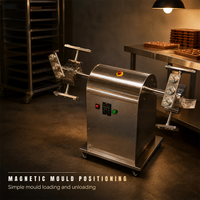 Machine à mouler le chocolat creux en forme d'œuf, en acier inoxydable avec positionnement magnétique des moules