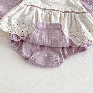 Combinaison décontractée en coton pour bébé fille, printemps, dentelle douce, patchwork, une pièce, respirante, <span class=keywords><strong>anti</strong></span>-<span class=keywords><strong>rides</strong></span>, pour bébé de cent jours, body - Product Image 4