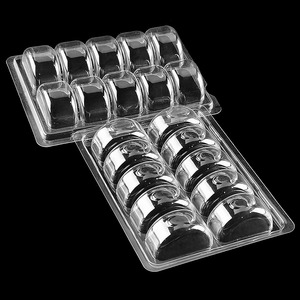 Hot Selling 6 12 pcs Cookie Macaron Container Transparent Box Blister Plastic Macaron Packaging Boxes Tray