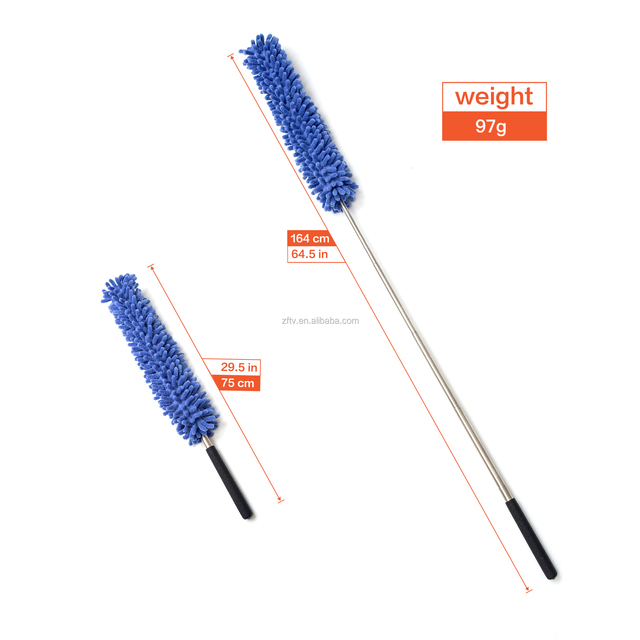 High Ceiling Fan Cleaning Microfiber Bendable Duster with Extension Pole