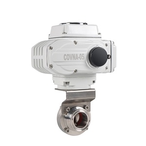 วาล์วบอลไฟฟ้า COVNA แบบหนีบสามจุด พร้อมตัวกระตุ้นไฟฟ้า ใช้ได้ภายใน 90 วัน วาล์วบัตเตอร์ฟลายไฟฟ้า วาล์วไฟฟ้าแบบมอเตอร์สำหรับน้ำ - Product Image 3