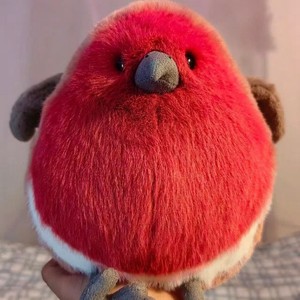 Nouveau produit transfrontalier Poupée oiseau moqueur super douce Poupée oiseau en peluche remplie de coton PP pour le soulagement du stress Techniques lavées - Product Image 4