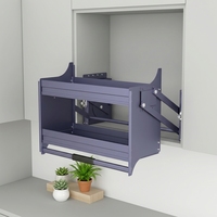 Dommagic D511 Moderno Ecológico Ajustável com Elevador Retrátil, Cesto de Metal Fosco para Armário de Cozinha, Despensa e Prateleira de Temperos Interna
