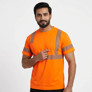 Camisetas de Seguridad de Alta Visibilidad OEM, Reflectantes, con Logotipo Personalizado al por Mayor, Camiseta Reflectante Negra Transpirable Personalizada - Product Image 1