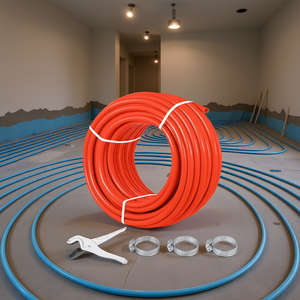 Barrera de Oxígeno de 1/2 Pulgada y 300 Pies, Tubería en Espiral EVOH PEX B para Calefacción por Suelo Radiante, Sistemas HVAC Domésticos, Color Rojo - Product Image 2