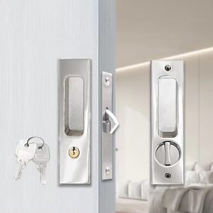 Vàng Nhà cung cấp đồ nội thất nhà bếp cửa lối vào an ninh Hidden cửa trượt kéo xử lý khóa với các phím - Product Image 3