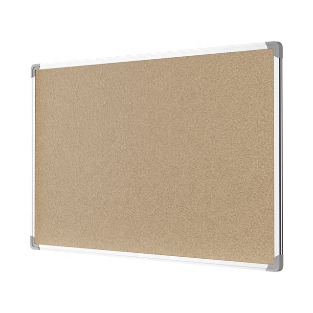 Cork Board with Aluminum Frame Modern Notice Board for Office & Dorm Give Away Pin