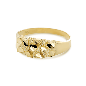 14K Vergoldeter Vintage Nugget Smashing Band <span class=keywords><strong>Ring</strong></span> Geschenk für Männer/Frauen Eleganter Statement-<span class=keywords><strong>Ring</strong></span> Perfektes Geschenk - Product Image 2