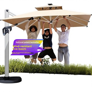 Sombrilla Romana Grande <span class=keywords><strong>para</strong></span> Exteriores, Comercial, con Marco <span class=keywords><strong>de</strong></span> Aluminio, Protección UV, Inclinación Ajustable, <span class=keywords><strong>para</strong></span> Jardín, Terraza, Villa - Product Image 1
