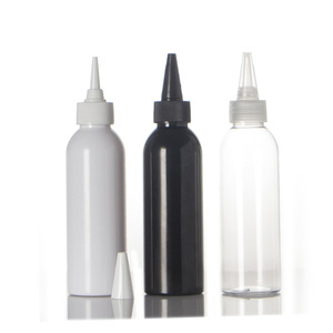 Tái chế chăm sóc da nhựa dropper vòi phun chai rõ ràng hổ phách màu xanh tóc dầu Chai PET Twist 100ml với nhãn tùy chỉnh - Product Image 3