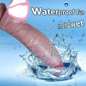 Consegna Rapida Grande Dildo in Silicone con Texture Chiara Replica 1:1 Morbido e Flessibile per Uomini - Product Image 4