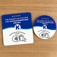 Plaque en acrylique NFC étanche avec code QR pour avis Google, autocollant NFC en acrylique pour INS/MENU, autocollant Google NFC
