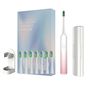 Brosse à dents sonique électrique rechargeable, étanche IPX7, avec 6 têtes de brosse et étui de voyage pour usage domestique - Product Image 2