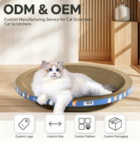 Grattoir à chat rond en carton ondulé, grand nid à gratter résistant à l'usure, multi-tailles et épaissi