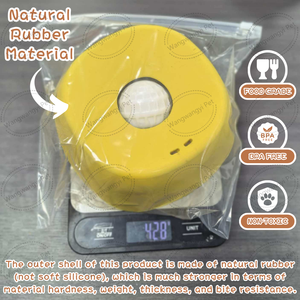 Esfera <span class=keywords><strong>de</strong></span> Goma Natural para Lamer, Dispensador Lento <span class=keywords><strong>de</strong></span> Golosinas Líquidas, Comedero para Perros, Apoyo Nutricional, Alimentación Postoperatoria - Product Image 2