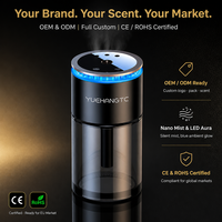 Diffuseur d'arômes de voiture à ultrasons CE RoHS 180 ml, diffuseur de parfum USB 5V, marche/arrêt automatique, vente en gros OEM
