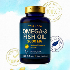 OEM/ODM プライベートラベル 野生魚油 ソフトジェルカプセル DHA オメガ3 必須脂肪酸 抗酸化剤 動物実験なし 大人用 - Product Image 2