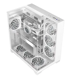 New Design Gaming Computer Case With 3 Tempered Glass Panel High End Pc Casing Support 360mm Radiator