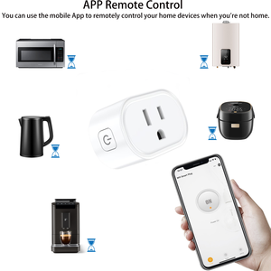 Enchufe inteligente Wifi de EE. UU., Monitor de toma de corriente, Mini enchufe inteligente con medición de potencia, enchufe inteligente Tuya WiFi <span class=keywords><strong>para</strong></span> <span class=keywords><strong>Alexa</strong></span> Google Home - Product Image 4