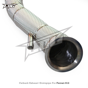 ระบบระบายไอเสียสำหรับ6.5L เฟอร์รารี <span class=keywords><strong>V12</strong></span> 2017-2021 + วาล์ว<span class=keywords><strong>812</strong></span> <span class=keywords><strong>812</strong></span>ท่อไอเสียกีฬาเทอร์โบ - Product Image 3