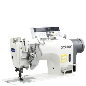 Máquina de costura automática de ponto fixo para corte de linha, agulha dupla Brother 8452 da marca japonesa, para venda