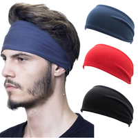Bandeau de Sport Unisexe en Coton Élastique, Anti-Transpiration, Couleur Unie, Bonne Adhérence, pour Yoga, Course, Fitness – Accessoire Cheveux Personnalisable