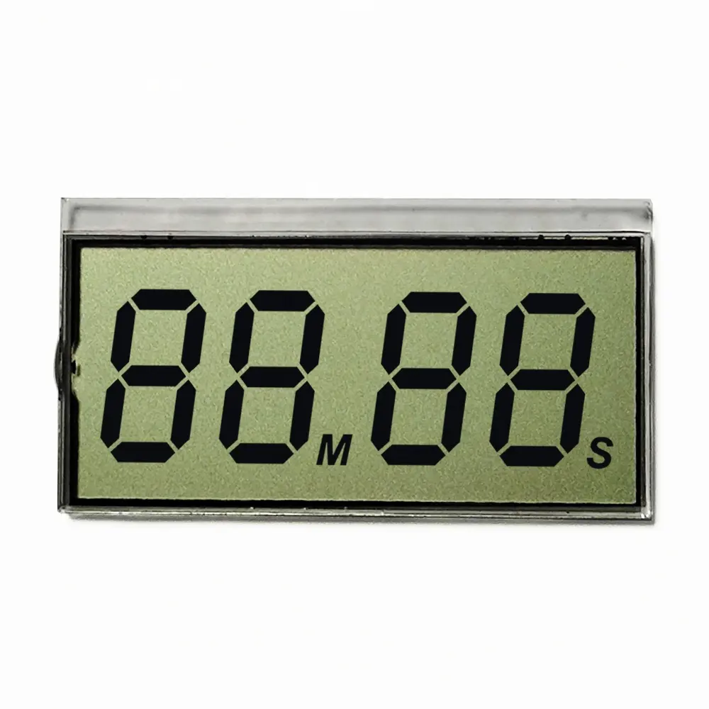 Customized TN LCD 4 digit 7 Segment LCD Display Reflective Positive LCD Screen Panel für Timer Hour Meters