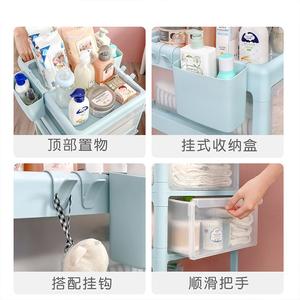 מדף תקרה קומה פלסטיק רב שכבתית אחסון נייד מוצרי התינוק עגלה תינוק - Product Image 3