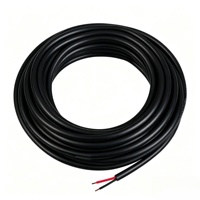 Cable de Altavoz de 2 Conductores con Clasificación CL2 de 16AWG, Rojo y Negro, Revestido de PVC con una Cubierta Exterior Negra
