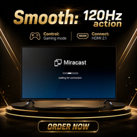 Televisor Inteligente QLED 4K de 55 Pulgadas, Android 11, 120Hz, Miracast, HDMI 2.1, Pantalla para Juegos