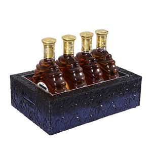 Double Layered Thickened Smoky Gray Ice Pattern <b>Beer</b> Barrel Led Champagne Box Rectangle Plastic Party Ice Bucket - Product Image 5