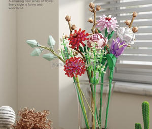 1232Pcs Lãng Mạn Tự Làm Lắp Ráp Xây Dựng Kit Dành Cho Người Lớn Hoa Bó Hoa Mô Hình Đồ Chơi Làm Bằng Nhựa Gạch Món Quà Độc Đáo Ý Tưởng - Product Image 3
