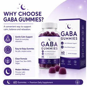 Gummies GABA pour le sommeil avec L-Théanine et <span class=keywords><strong>Passiflore</strong></span> 250mg – Soutien à la relaxation, sans sucre, végétaliennes, ODM - Product Image 3