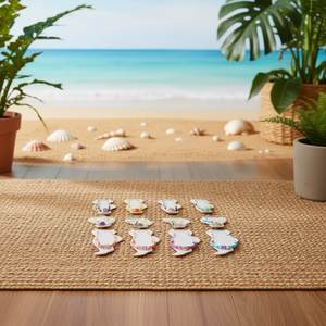 Cavigliera in Ceramica a Forma di Cuore Colorata, 2 Pezzi per Colore, Gioielli alla Moda per Donne - Product Image 3