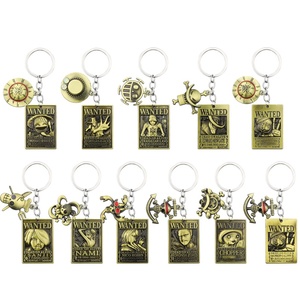 11 styles de bijoux en métal pour femmes et hommes, WANTED 1 PIECE, 3 milliards, Luffy, Nami, Zoro, Ace, Chopper, Law, Sanji, porte-clés en alliage, anime - Product Image 1