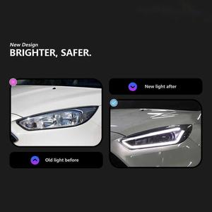 Gruppo Fari a LED Bi-Ottici con Indicatori di Direzione Dinamici DRL, Fari Anteriori Retrofit per Ford <span class=keywords><strong>Focus</strong></span> 2015-2018 - Product Image 3