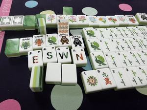 Original Design Green Peacock American <b>Mahjong</b> <b>Set</b> - Product Image 4