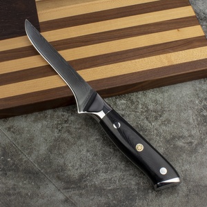 Couteau de cuisine japonais en acier inoxydable VG10, couteau de <span class=keywords><strong>boucher</strong></span> pour dinde et bœuf, manche noir G10, couteau à <span class=keywords><strong>d</strong></span>ésosser et à fileter de 6 pouces - Product Image 2