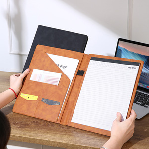 Tùy chỉnh Đại học điều hành A4 da danh mục đầu tư thư mục padfolio kim loại clipboard tài liệu kinh doanh tổ chức PU văn phòng thiết yếu - Product Image 4
