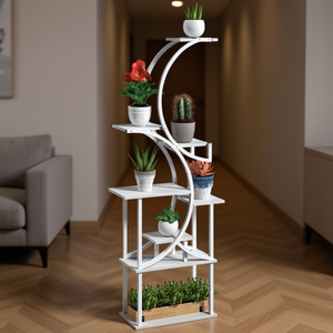 Soporte para Plantas DB Home Decor, Metálico, Moderno, para Interiores, Sala de Estar, Exhibidor de Plantas, Diseño de Forma Irregular, Montaje en Suelo - Product Image 2
